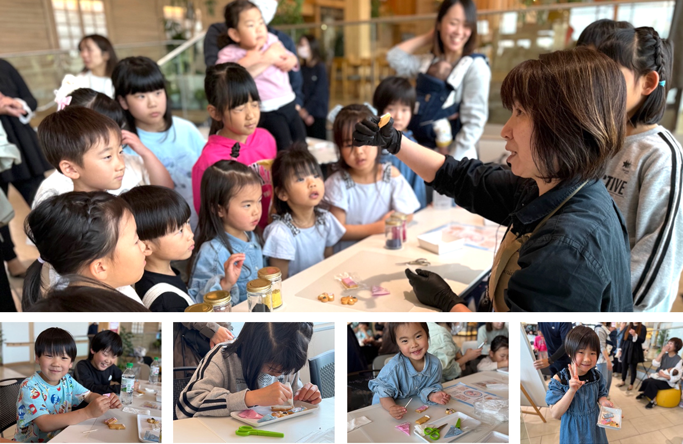 5月3日に行われたお菓子作りイベント、場所はトヨタウン名張店(三重県名張市)